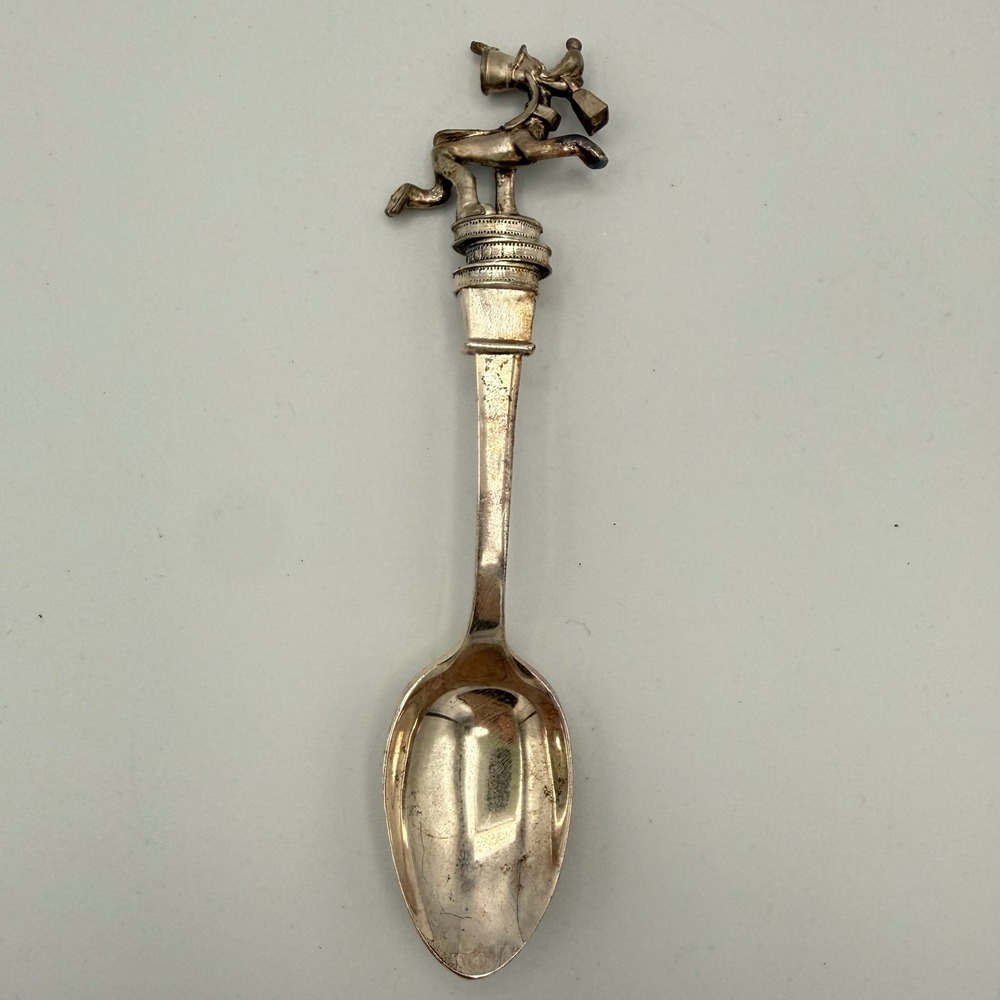Vintage Disney Pluto Cow Bell Pewter Silver-Plated Collector Spoon